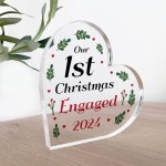 Our 1st Christmas Engaged Personalised Couple Gift Christmas Gif