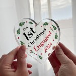 Our 1st Christmas Engaged Personalised Couple Gift Christmas Gif