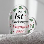 Our 1st Christmas Engaged Personalised Couple Gift Christmas Gif