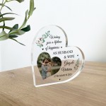 Mr And Mrs Photo Acrylic Heart Block Wedding Gifts For Couple