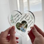 Mr And Mrs Photo Acrylic Heart Block Wedding Gifts For Couple