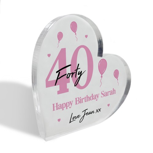 PERSONALISED 40th Birthday Gifts For Women Mum Daughter Sister