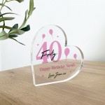 PERSONALISED 40th Birthday Gifts For Women Mum Daughter Sister