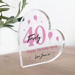 PERSONALISED 40th Birthday Gifts For Women Mum Daughter Sister