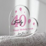 PERSONALISED 40th Birthday Gifts For Women Mum Daughter Sister