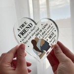 TRUE FRIEND Gift FRIENDSHIP PLAQUE Acrylic Heart Friendship Gift