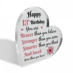 13th Birthday Acrylic Plaque 13th Birthday Gifts for Girls