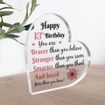 13th Birthday Acrylic Plaque 13th Birthday Gifts for Girls