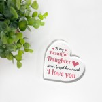 Gifts for Daughter Christmas Birthday Gifts Acrylic Heart Plaque