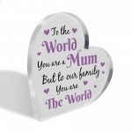 Special Mum Gift For Birthday Christmas You Are The World