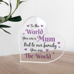 Special Mum Gift For Birthday Christmas You Are The World