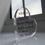 Special Mum Gift For Birthday Christmas You Are The World