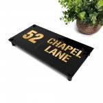 House Number Plaques Personalised Signs Address Gold Black