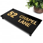 House Number Plaques Personalised Signs Address Gold Black