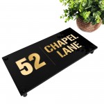 House Number Plaques Personalised Signs Address Gold Black