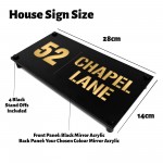 House Number Plaques Personalised Signs Address Gold Black