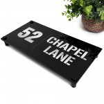 House Number Plaques Personalised Signs Address Silver Black