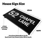 House Number Plaques Personalised Signs Address Silver Black