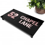 House Number Plaques Personalised Signs Address Black Rose Gold