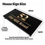 House Number Signs Personalised Address Plaque Black and Gold