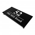 House Number Signs Personalised Address Plaque Black Silver