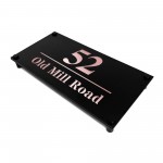 House Number Signs Personalised Address Plaque Black Rose Gold