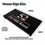 House Number Signs Personalised Address Plaque Black Rose Gold