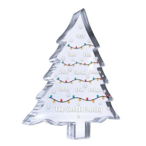 Personalised Family Christmas Decoration Freestanding Tree