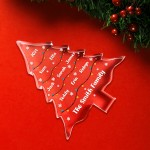 Personalised Family Christmas Decoration Freestanding Tree