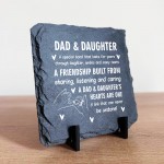 Dad and Daughter Gifts Slate Sign Christmas Birthday Gift