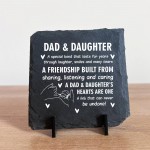 Dad and Daughter Gifts Slate Sign Christmas Birthday Gift