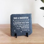 Dad and Daughter Gifts Slate Sign Christmas Birthday Gift