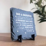 Dad and Daughter Gifts Slate Sign Christmas Birthday Gift