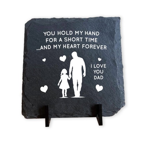 Dad Gifts From Daughter Father And Daughter Gift Slate Plaque