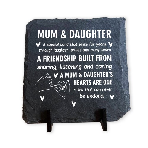 Mum and Daughter Gifts Slate Sign Christmas Birthday Gifts