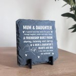 Mum and Daughter Gifts Slate Sign Christmas Birthday Gifts