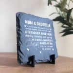 Mum and Daughter Gifts Slate Sign Christmas Birthday Gifts