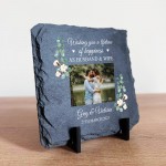 Personalised Mr And Mrs Photo Frame Slate Plaque Wedding Gifts