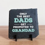 The Best Dads Get Promoted To Grandad Slate Plaque Grandfather