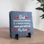 Gifts for Dad from Daughter Son Slate Plaque Stand