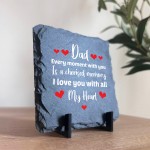 Gifts for Dad from Daughter Son Slate Plaque Stand