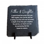 Father and Daughter Slate Coaster Plaque Gift Dad Daughter