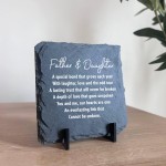 Father and Daughter Slate Coaster Plaque Gift Dad Daughter