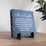 Father and Daughter Slate Coaster Plaque Gift Dad Daughter