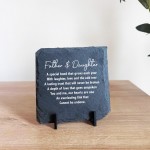 Father and Daughter Slate Coaster Plaque Gift Dad Daughter