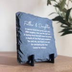 Father and Daughter Slate Coaster Plaque Gift Dad Daughter