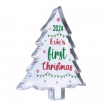 Personalised Babys 1st Christmas Ornament Acrylic Tree Plaque