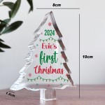 Personalised Babys 1st Christmas Ornament Acrylic Tree Plaque