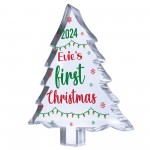 Personalised Babys 1st Christmas Ornament Acrylic Tree Plaque