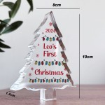 Personalised Baby Girl Boys 1st Christmas Ornament Acrylic Tree